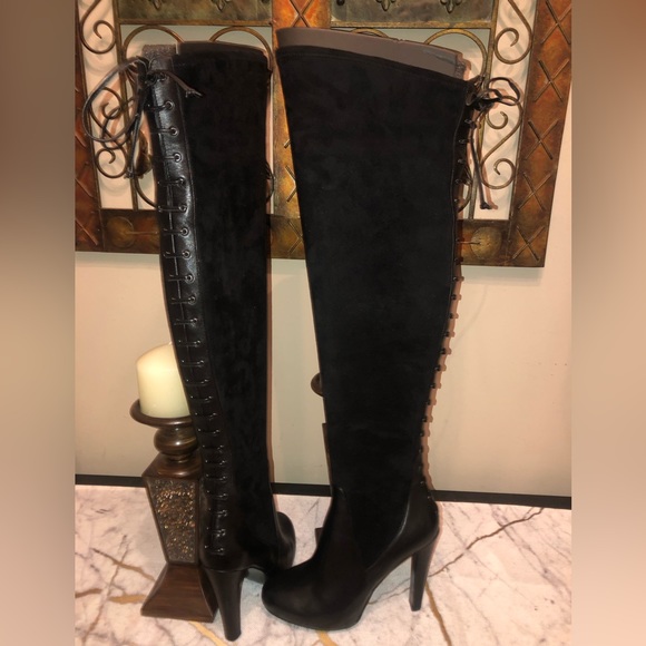 Nine West over the knee black boots; sexy, classy, & very sassy; - Picture 5 of 12
